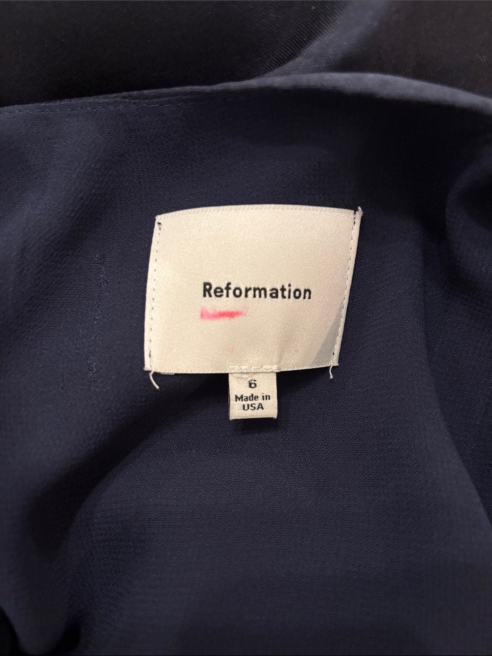 Reformation Elinda Dress Midnight NWT - Picture 7 of 7